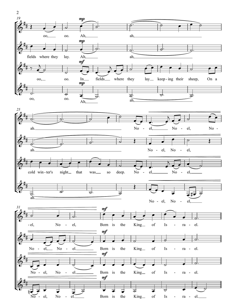 The First Noel for S.S.A.A a cappella SSAA scores gallery preview page 2