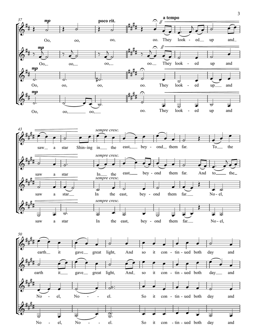 The First Noel for S.S.A.A a cappella SSAA scores gallery preview page 3