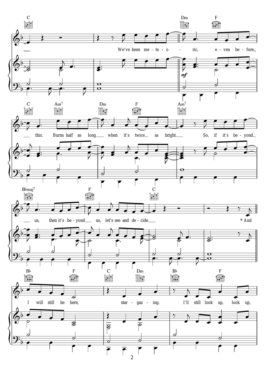 Stargazing (featuring Justin Jesso) Piano, Vocal scores gallery preview page 2