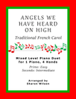 Angels We Have Heard on High (Easy Piano Duet; 1 Piano, 4 Hands)