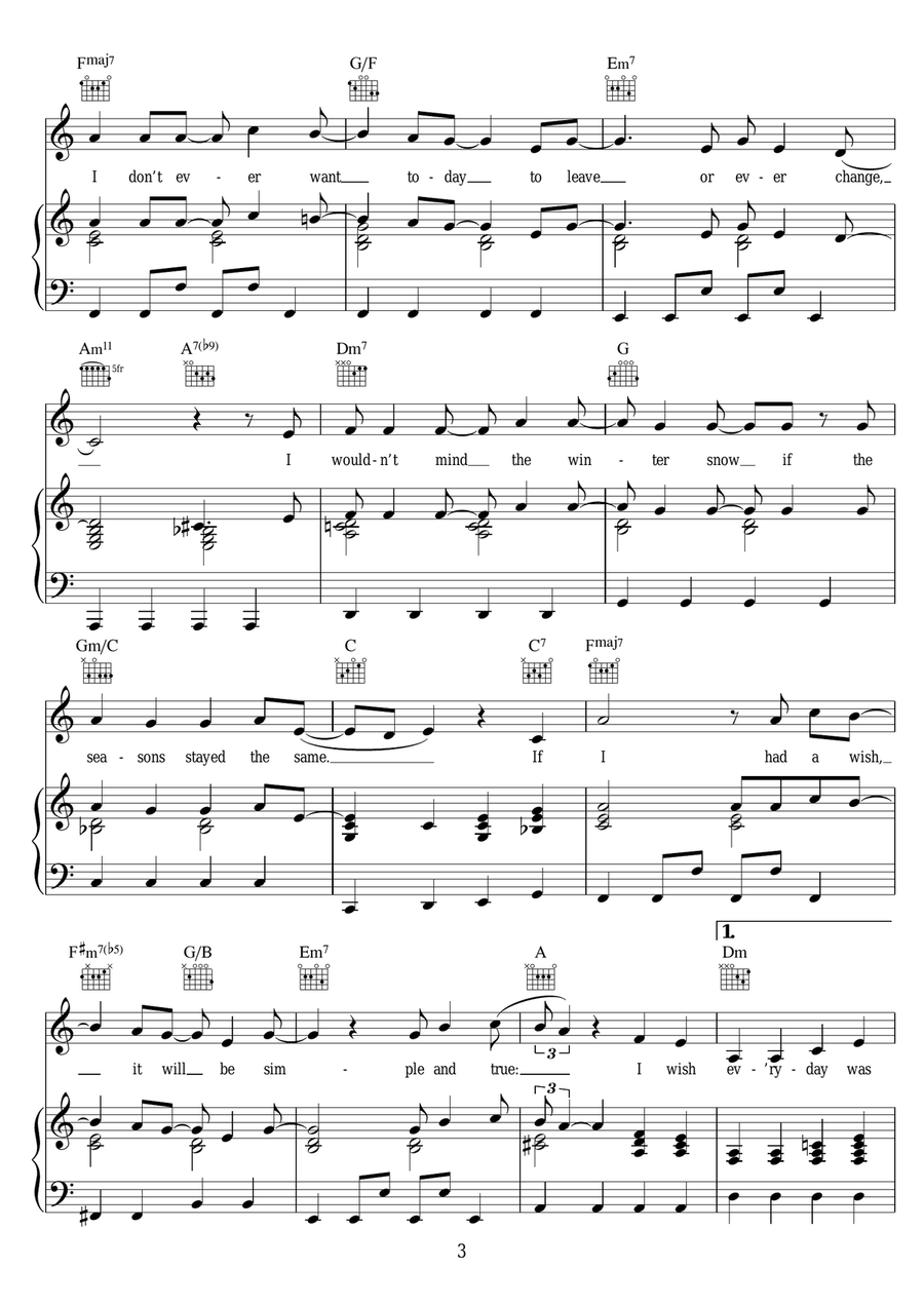 If Every Day Was Christmas Piano, Vocal scores gallery preview page 3