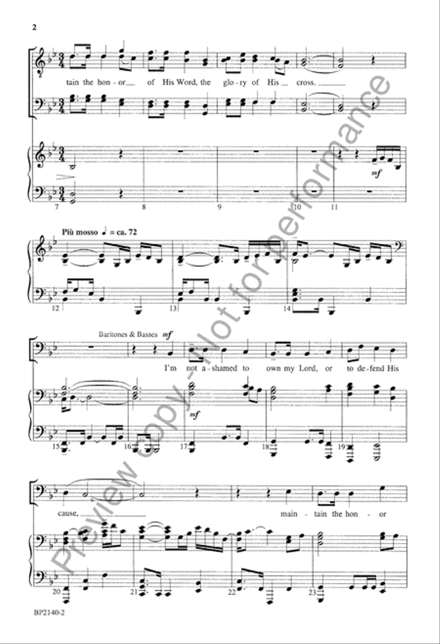 Not Ashamed - TTBB Not Ashamed - TTBB TTBB scores gallery preview page 3