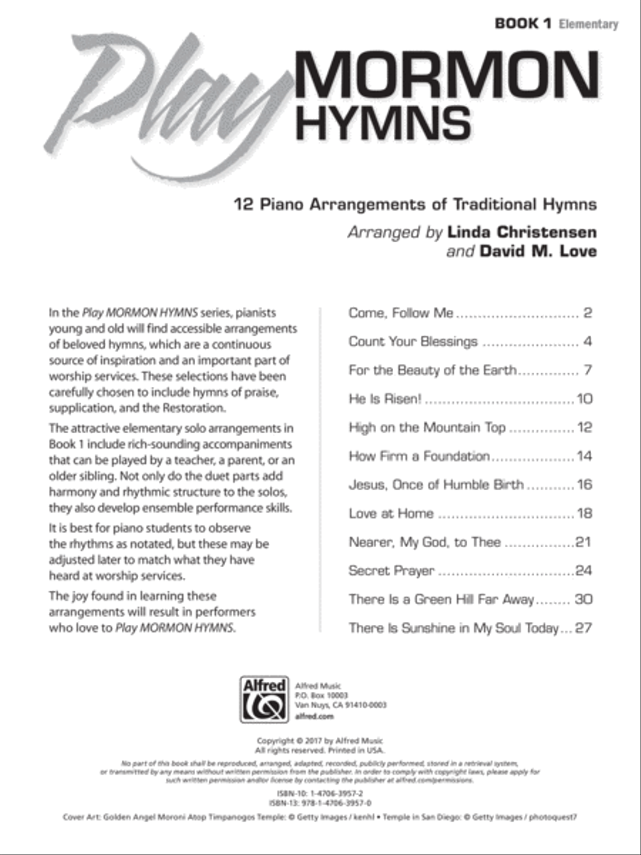 Play Mormon Hymns, Book 1 Easy Piano scores gallery preview page 2