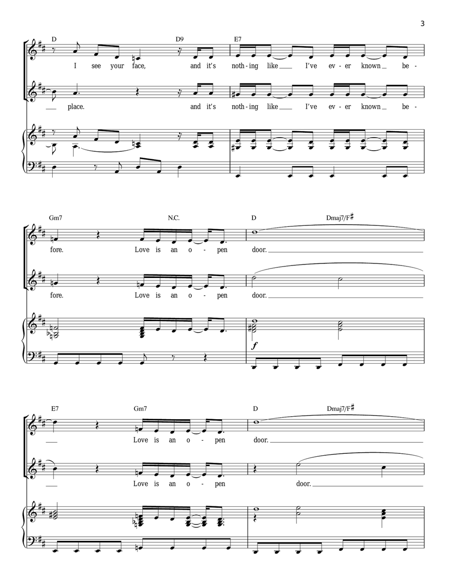 Love Is An Open Door (from Frozen) Piano scores gallery preview page 3