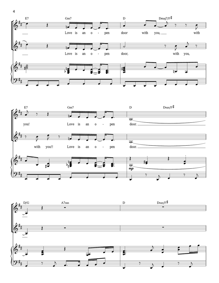 Love Is An Open Door (from Frozen) Piano scores gallery preview page 4