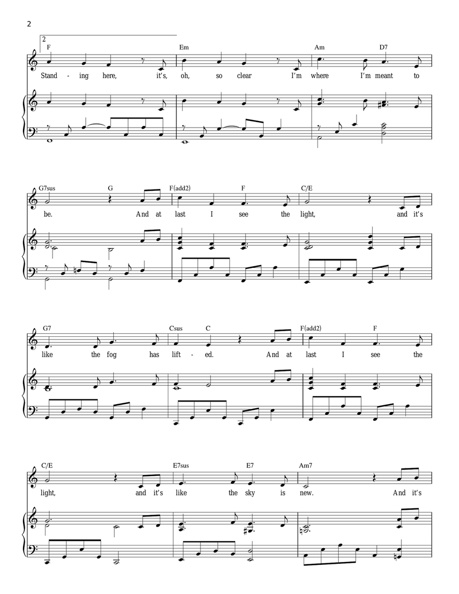 I See The Light (from Tangled) Piano scores gallery preview page 2