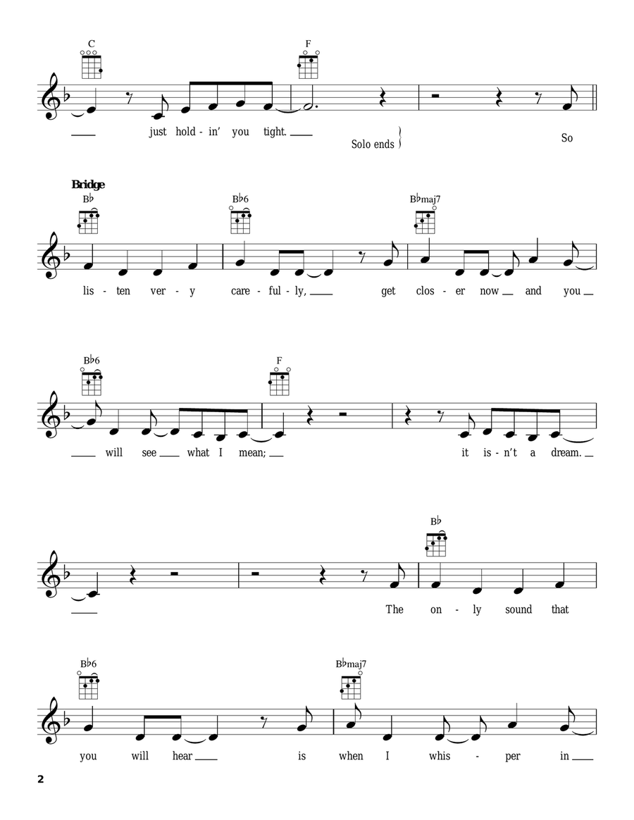 There's A Kind Of Hush (All Over The World) Ukulele scores gallery preview page 2
