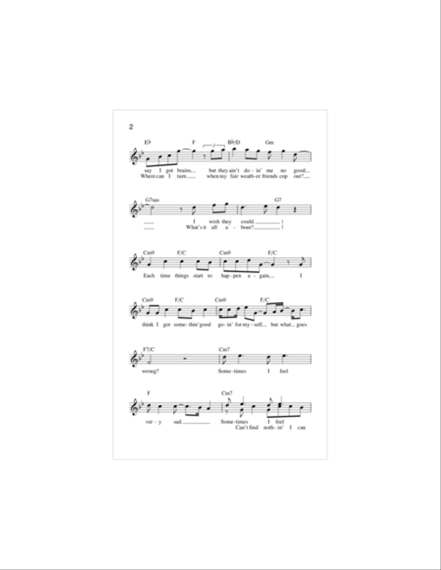 I Just Wasn't Made For These Times Piano scores gallery preview page 2