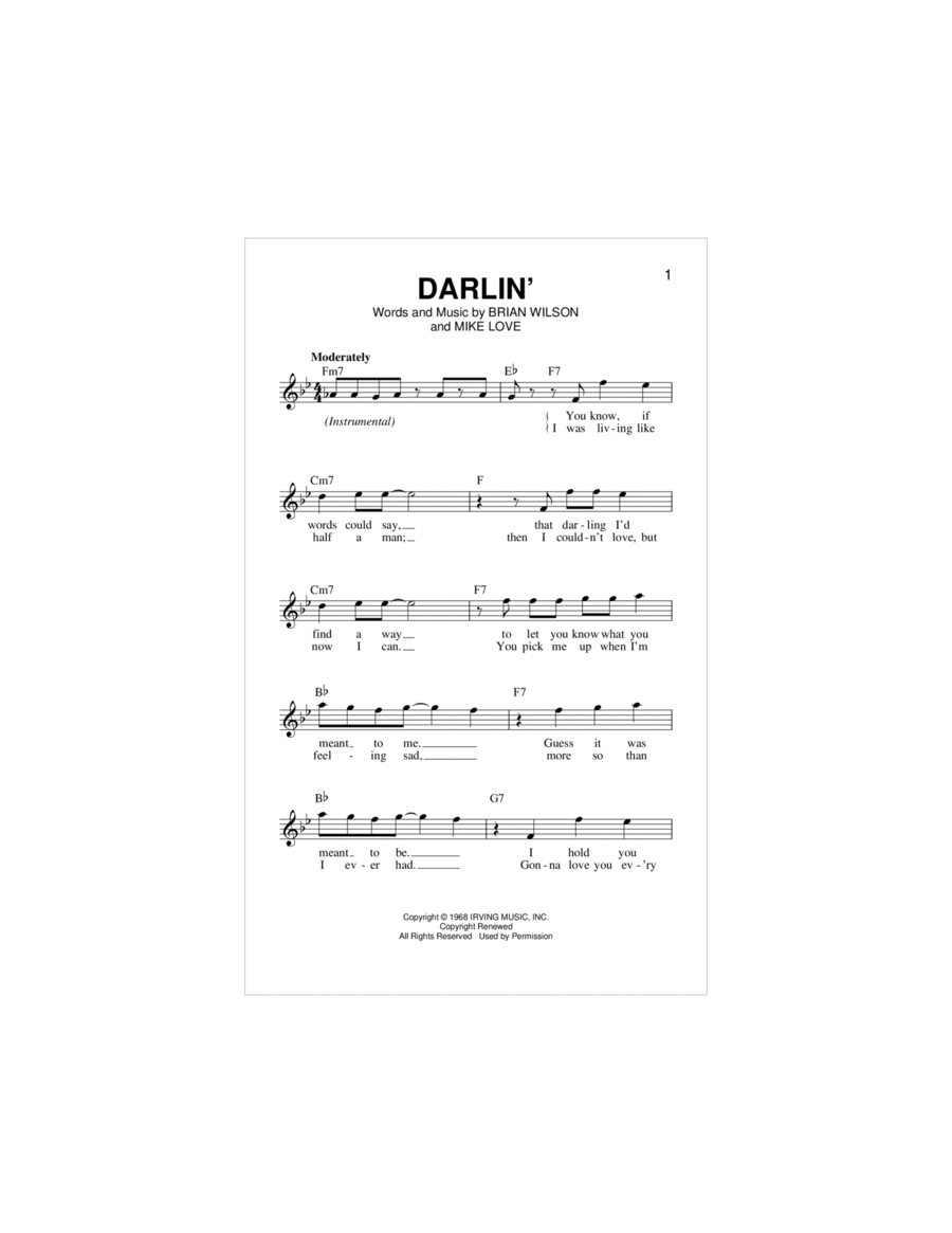 Darlin' Piano scores gallery preview page 1
