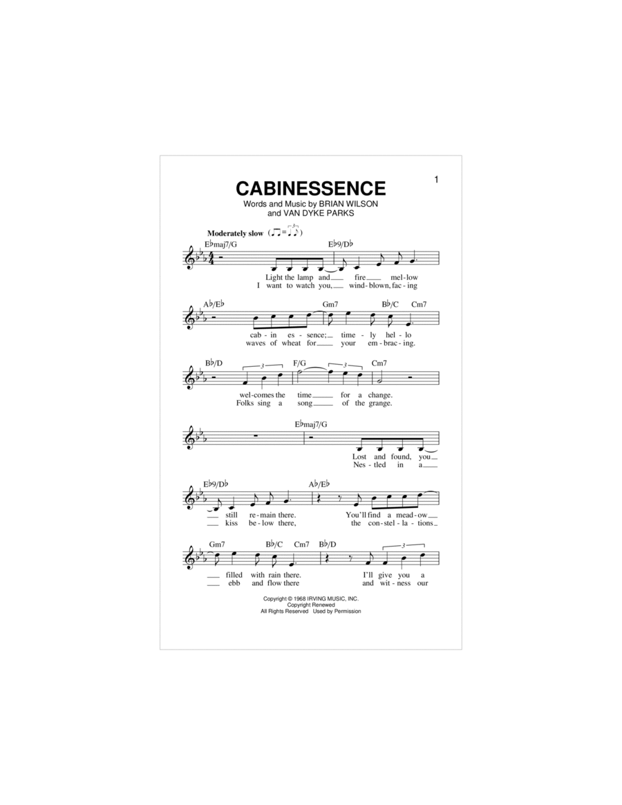 Cabinessence Piano scores gallery preview page 1