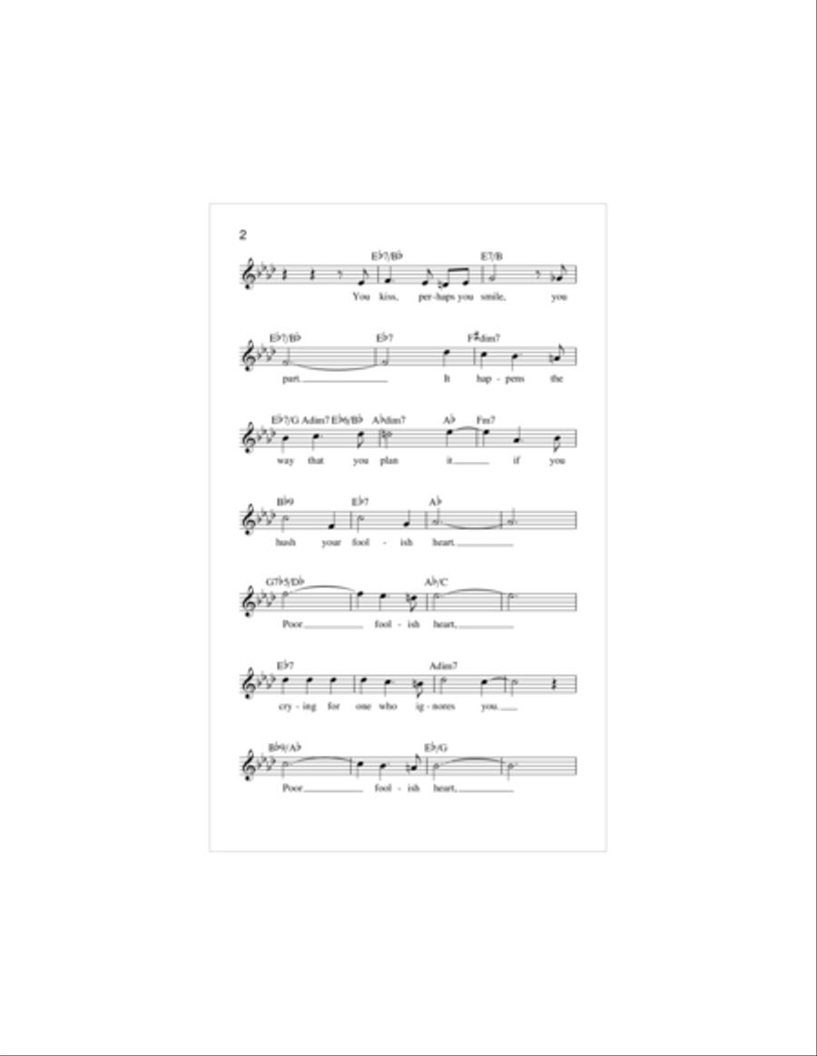 Foolish Heart Piano scores gallery preview page 2