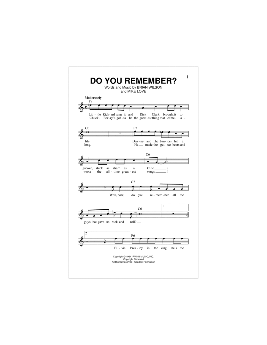 Do You Remember? Piano scores gallery preview page 1