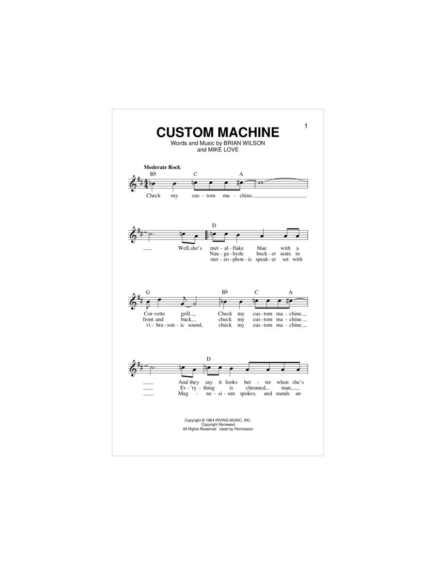 Custom Machine Piano scores gallery preview page 1