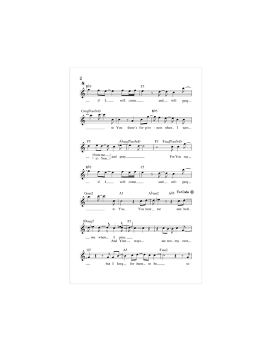 Pray Piano scores gallery preview page 2
