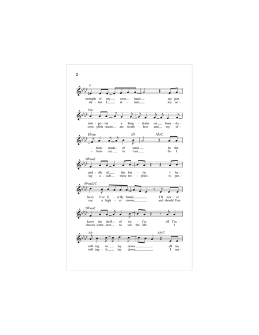 I Surrender All Piano scores gallery preview page 2