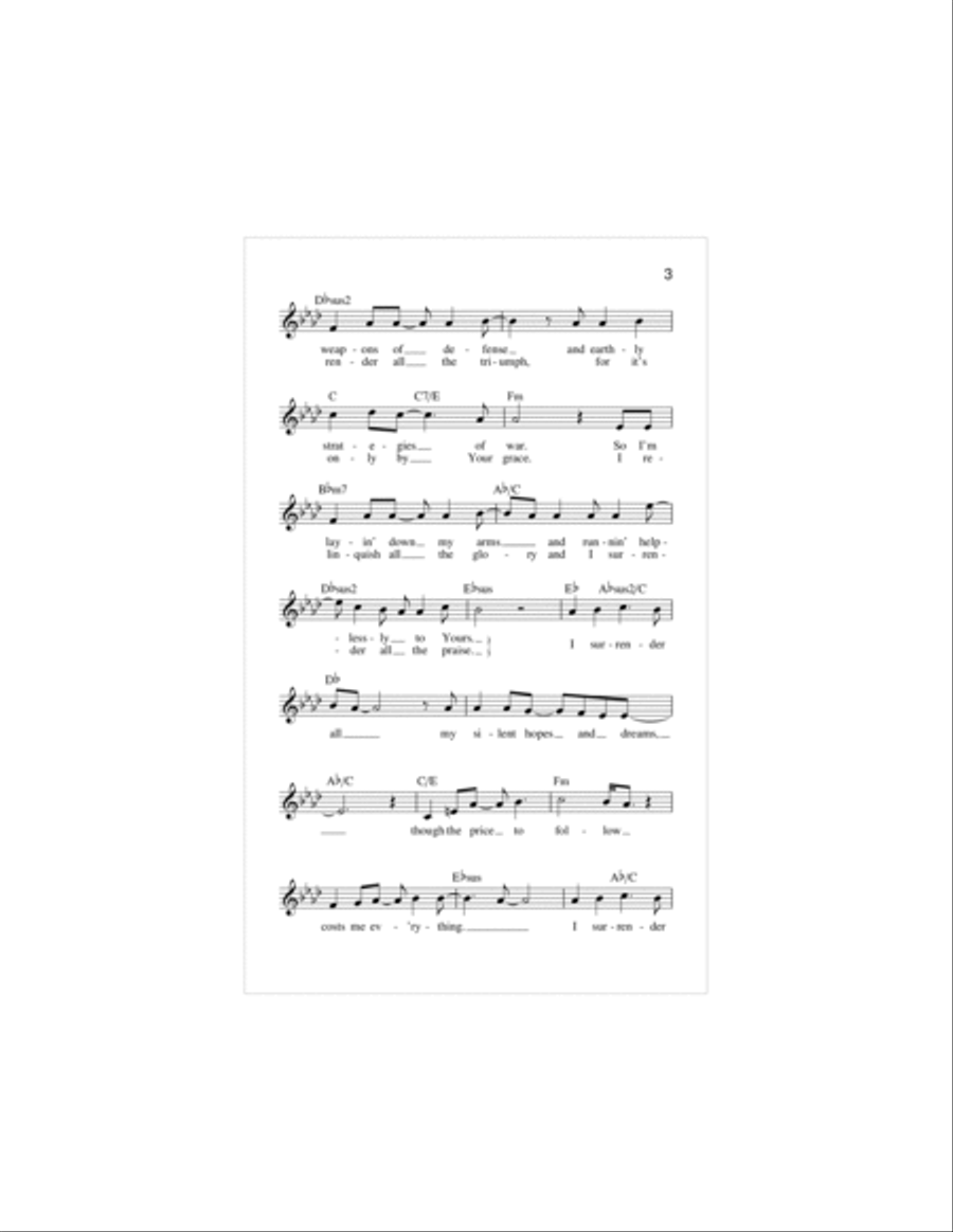 I Surrender All Piano scores gallery preview page 3