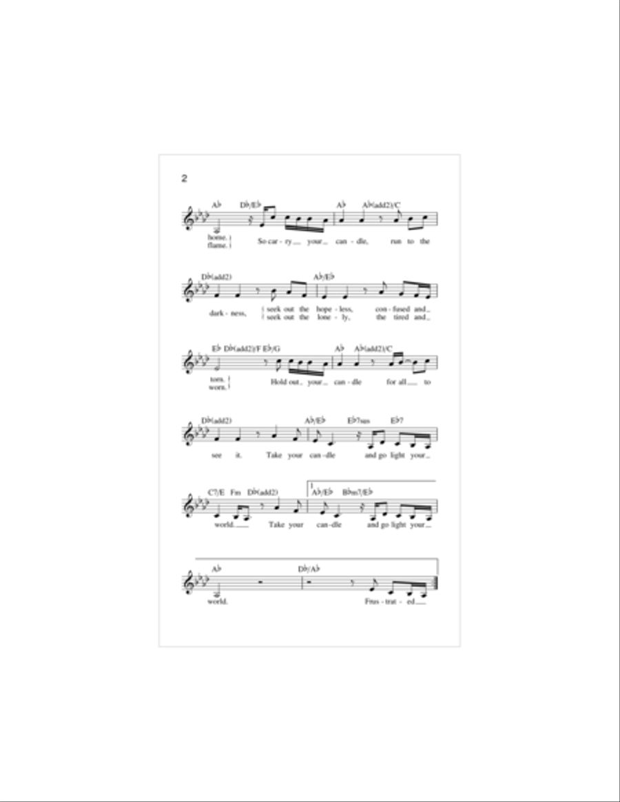 Go Light Your World Piano scores gallery preview page 2