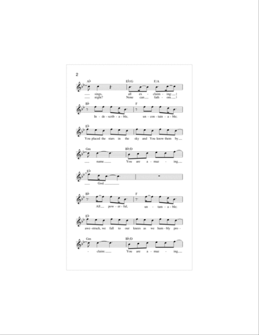 Indescribable Piano scores gallery preview page 2
