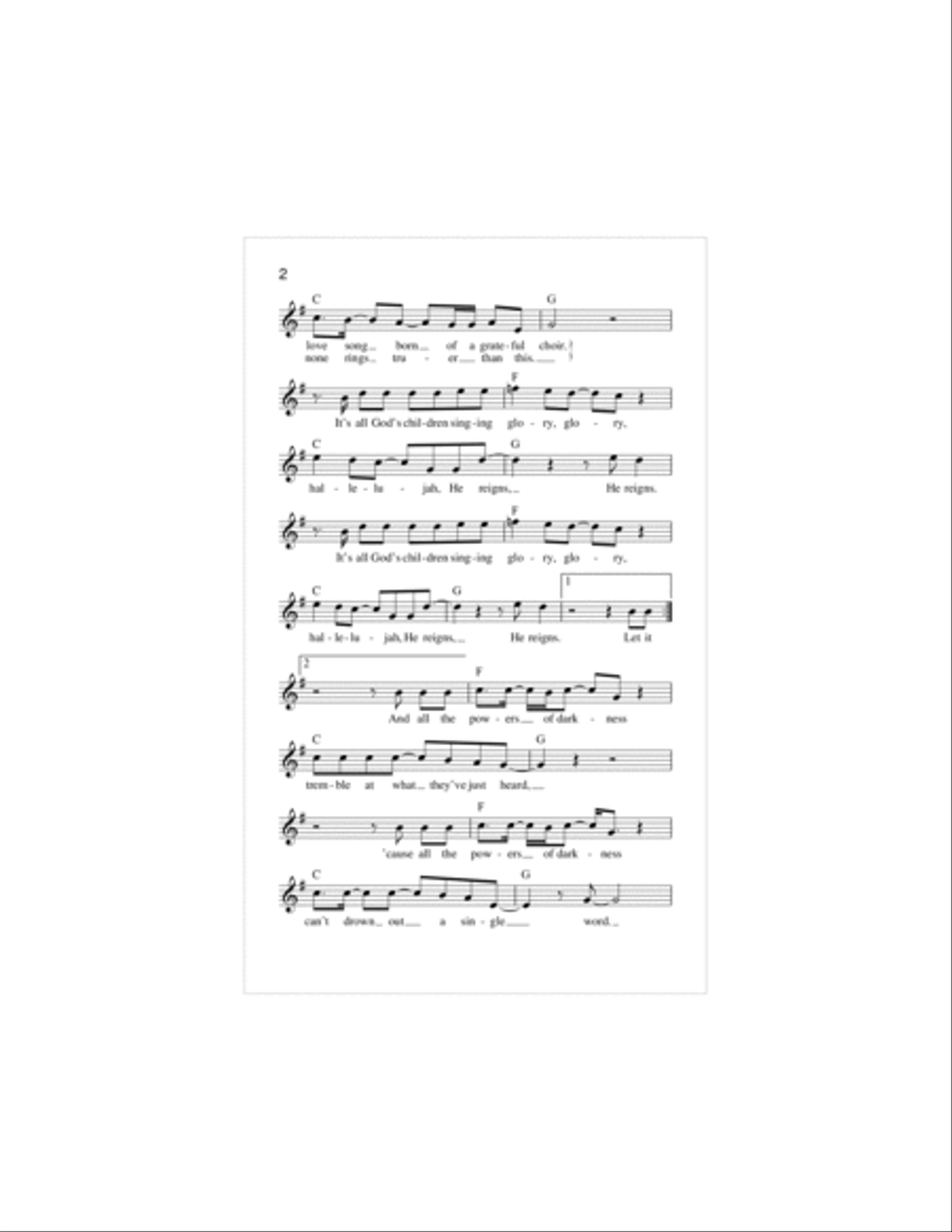 He Reigns Piano scores gallery preview page 2