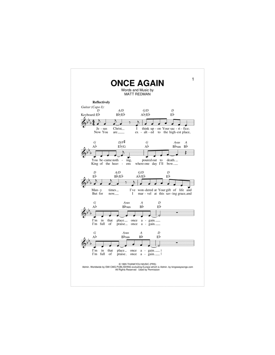 Once Again Piano scores gallery preview page 1