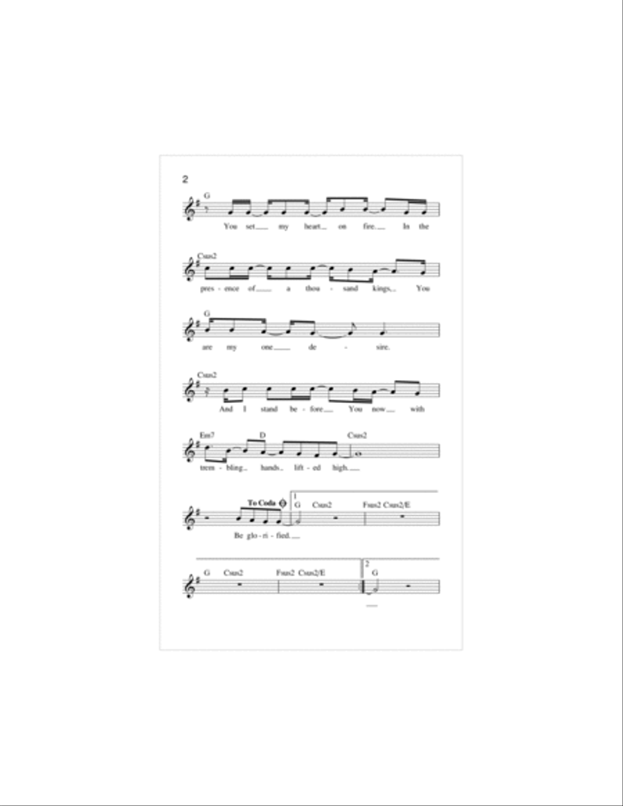 Be Glorified Piano scores gallery preview page 2