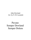 Pavane Semper Dowland Semper Dolens