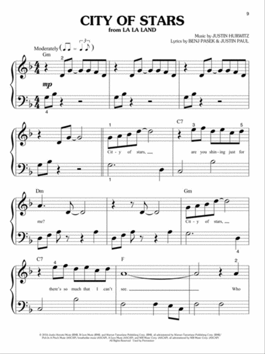 Top Hits of 2017 for Big-Note Piano Easy Piano scores gallery preview page 4