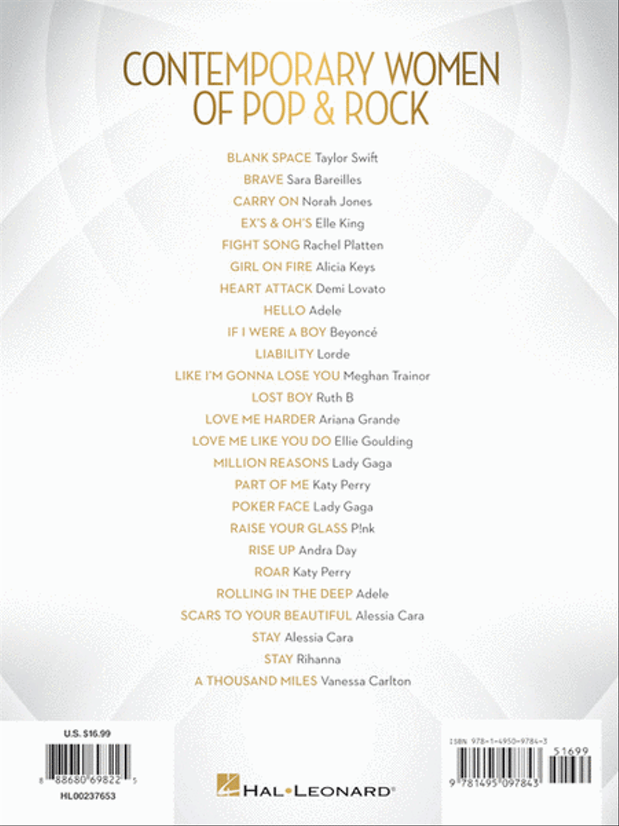 Contemporary Women of Pop & Rock – 2nd Edition Piano, Vocal, Guitar scores gallery preview page 6