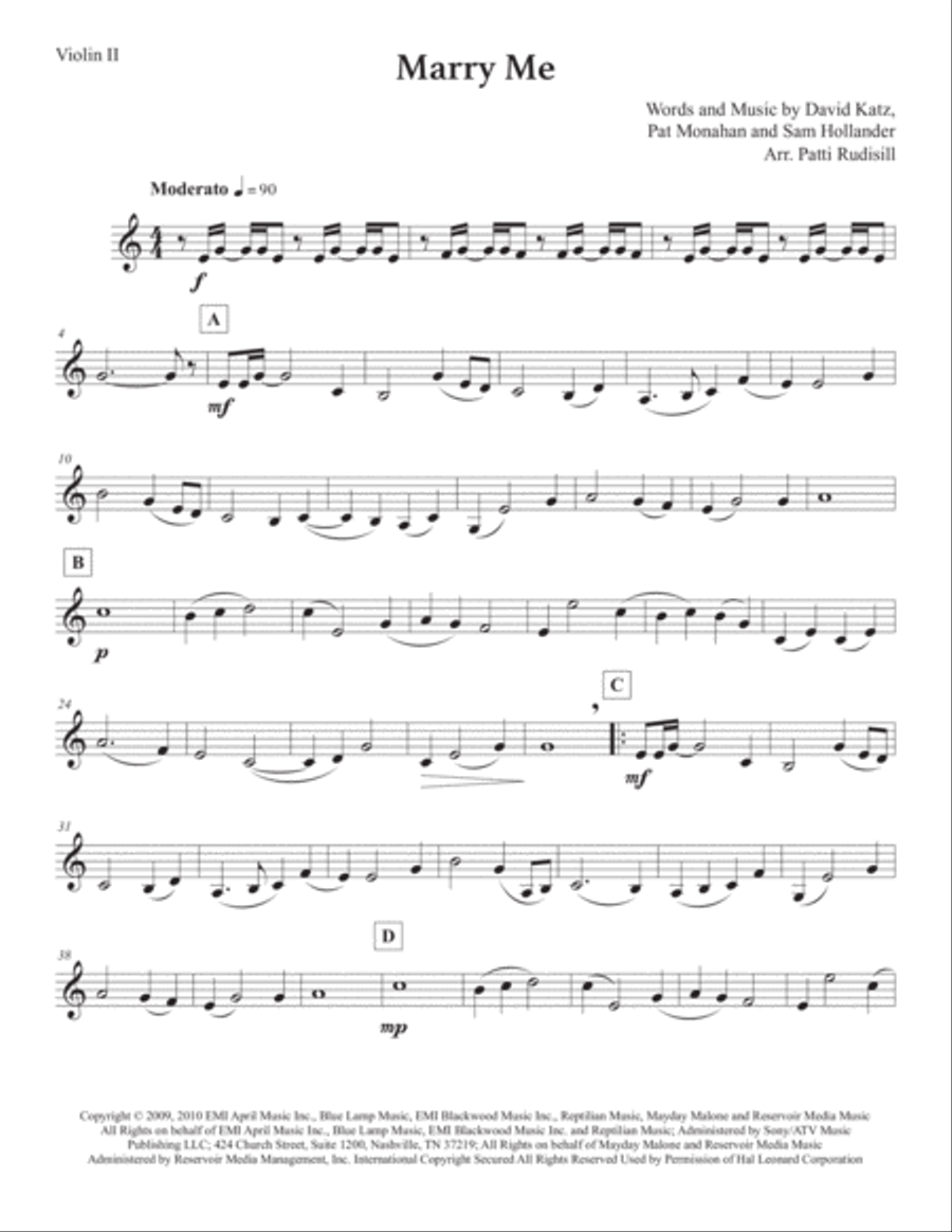 Marry Me Cello scores gallery preview page 3