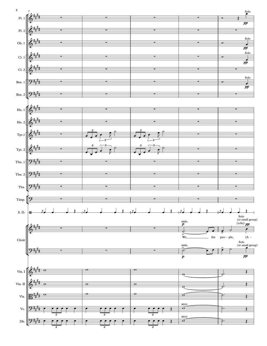 We, the People (Preamble to the Constitution of the United States) for S.A.T.B. Chorus and Orchestra Choir scores gallery preview page 4