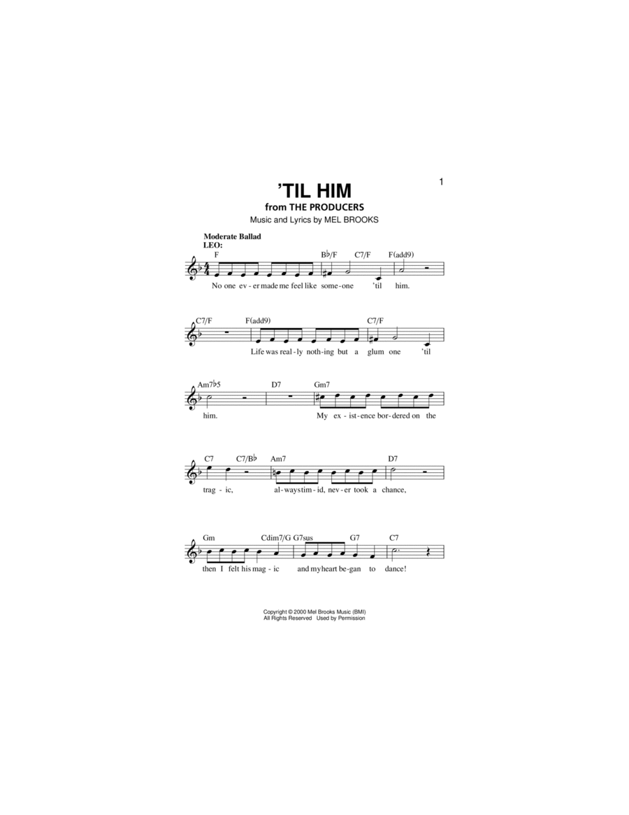 'Til Him Piano scores gallery preview page 1