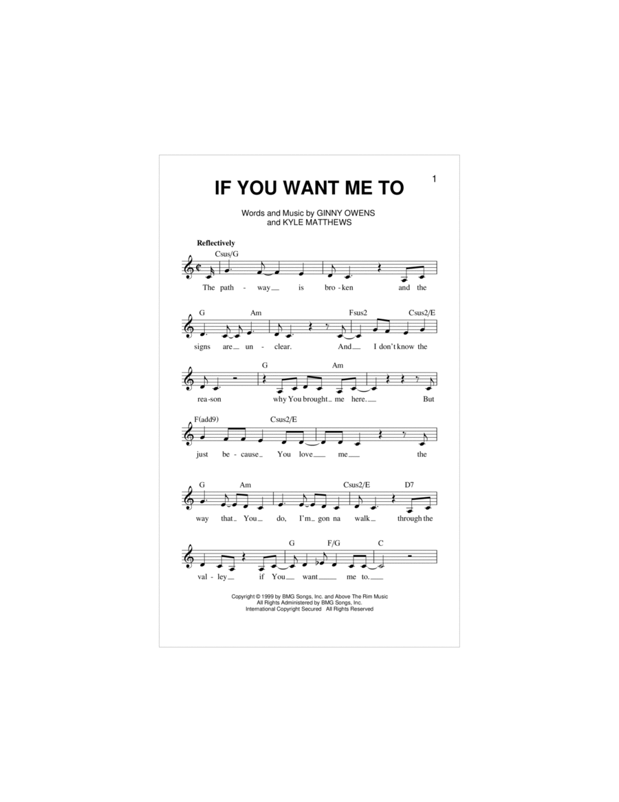 If You Want Me To Piano scores gallery preview page 1