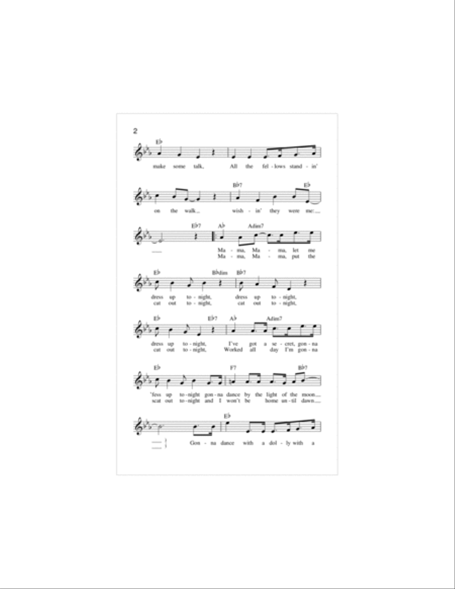 Dance With A Dolly (With A Hole In Her Stockin') Piano scores gallery preview page 2