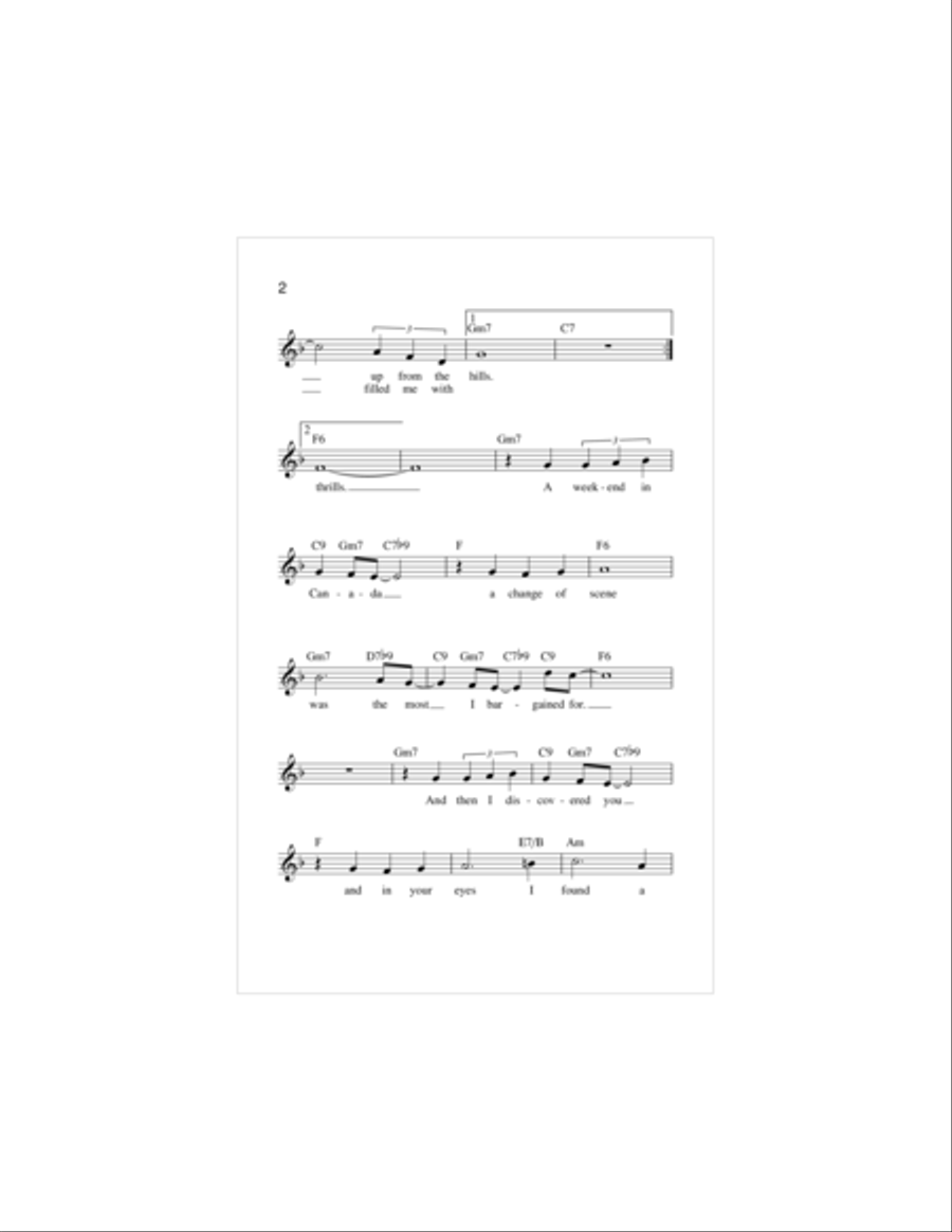 Canadian Sunset Piano scores gallery preview page 2