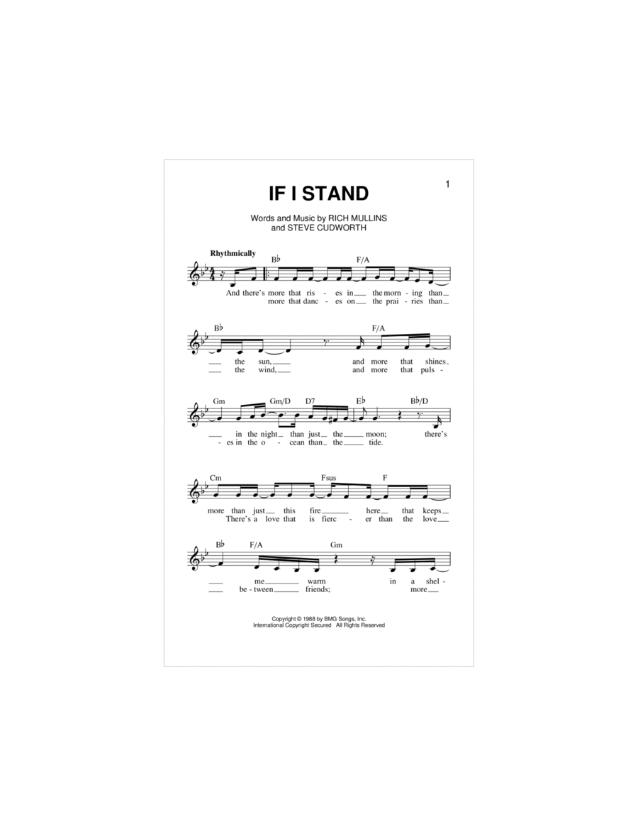 If I Stand Piano scores gallery preview page 1