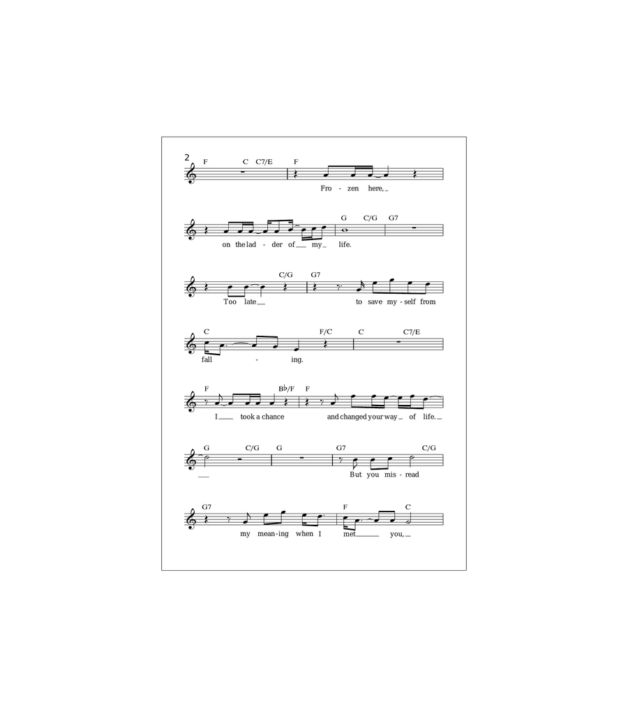 Don't Let The Sun Go Down On Me Acoustic Guitar scores gallery preview page 2