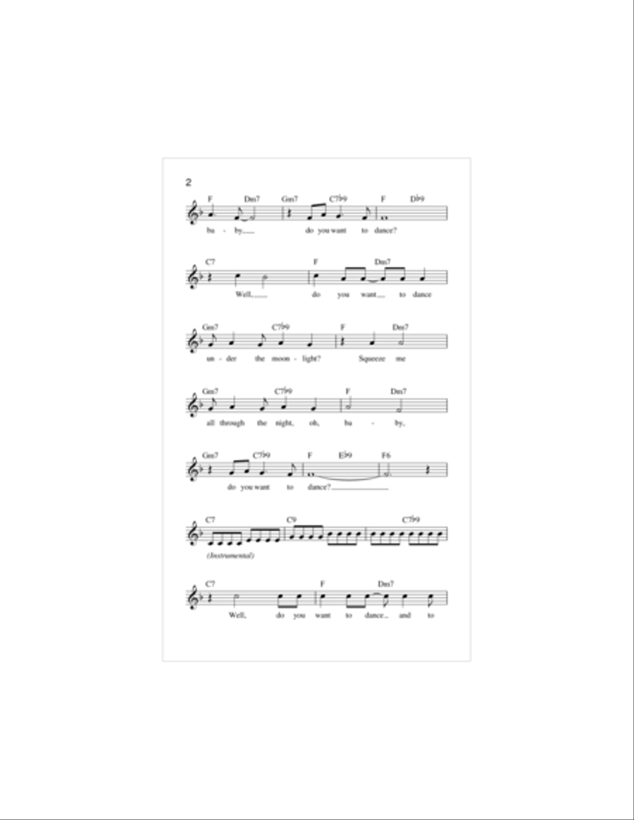 Do You Want To Dance? Piano scores gallery preview page 2