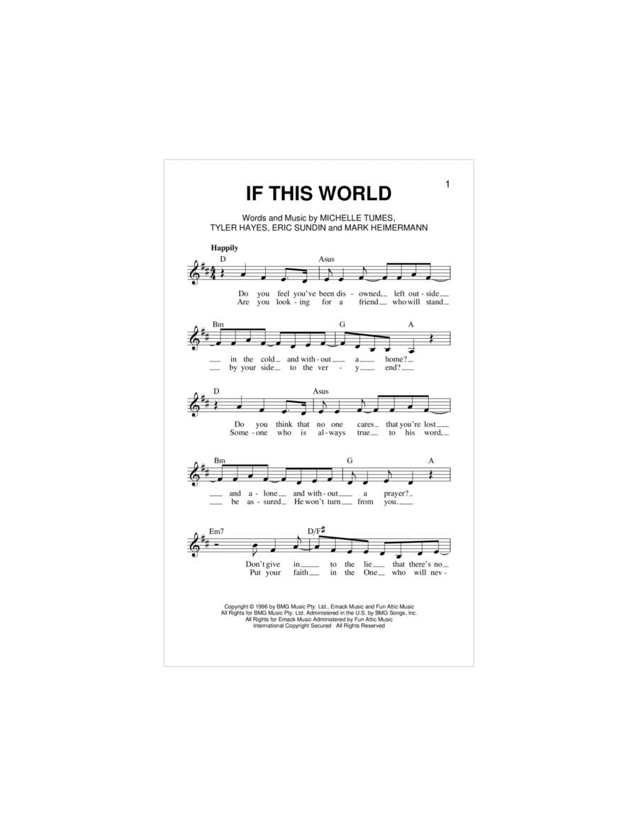 If This World Piano scores gallery preview page 1