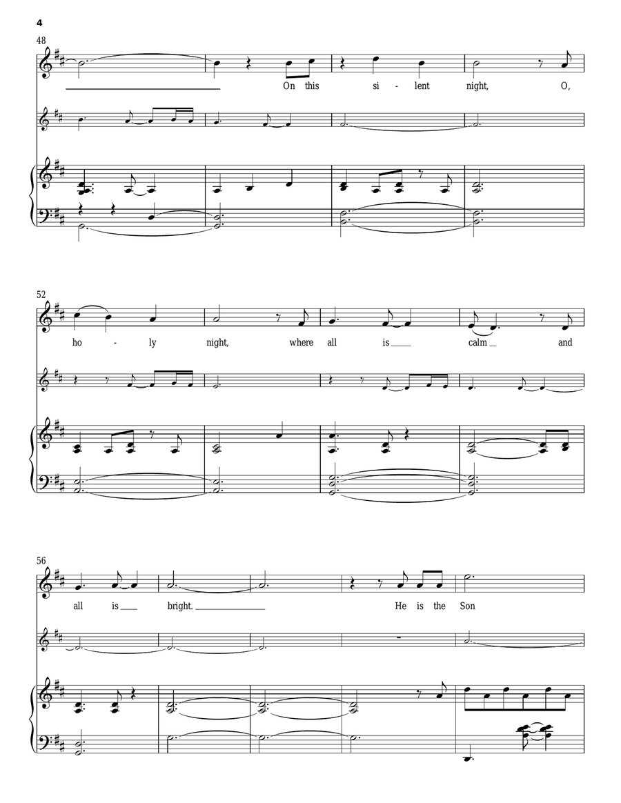 Gloria/Hark! The Herald Angels Sing Piano scores gallery preview page 4