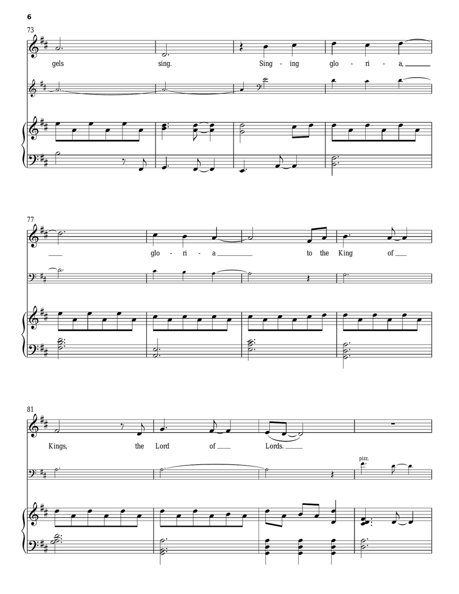 Gloria/Hark! The Herald Angels Sing Piano scores gallery preview page 6