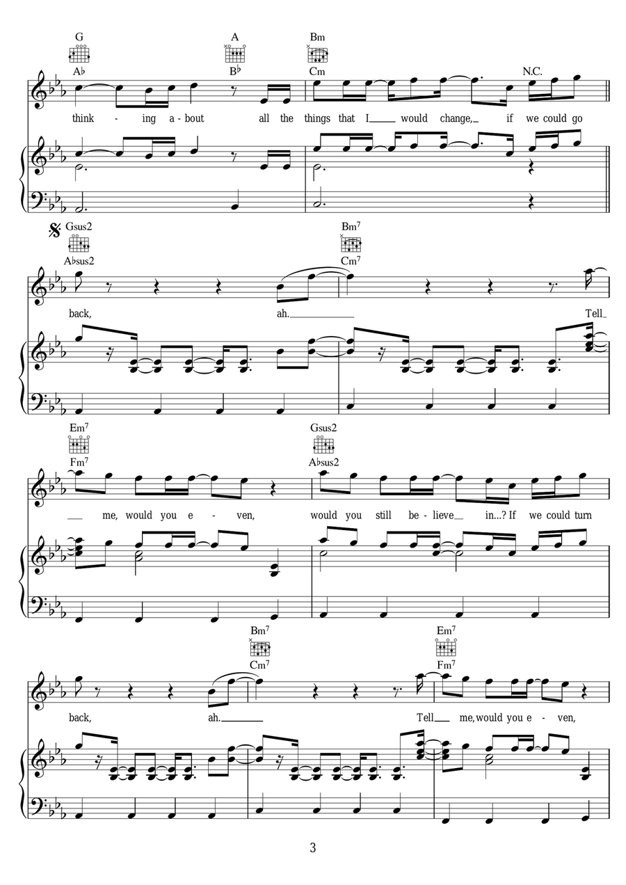 We Could Go Back (featuring Moelogo) Piano, Vocal scores gallery preview page 3