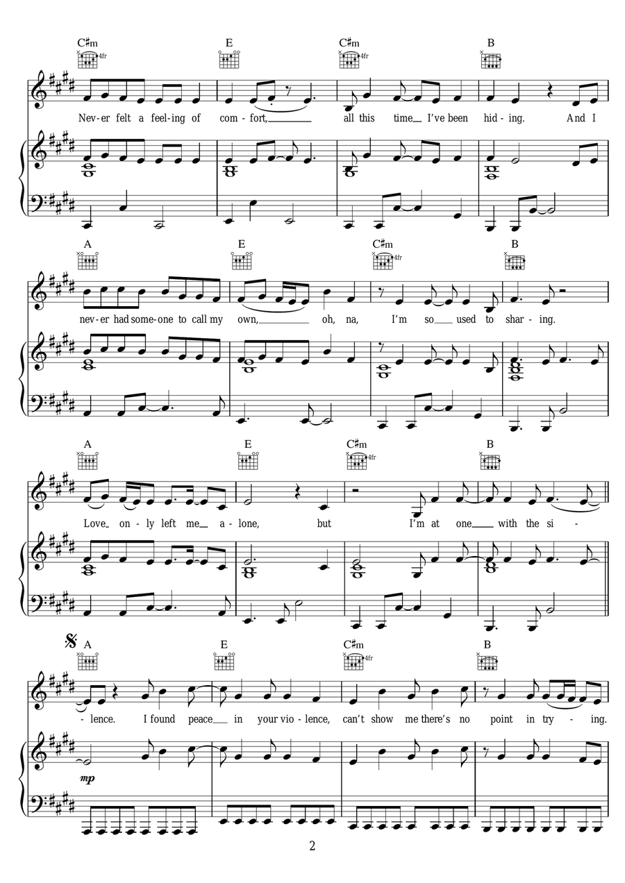 Silence (featuring Khalid) Piano, Vocal scores gallery preview page 2