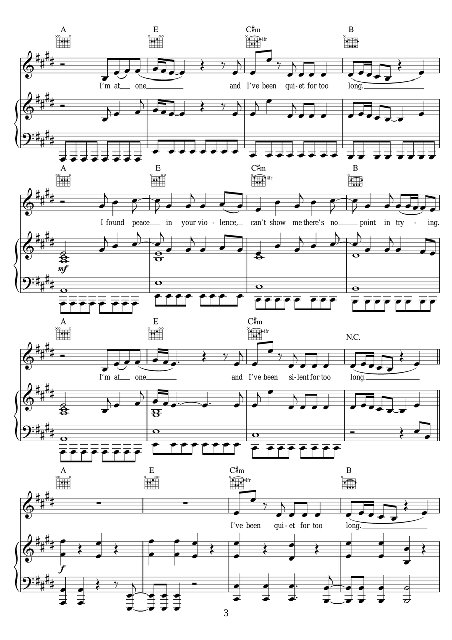 Silence (featuring Khalid) Piano, Vocal scores gallery preview page 3