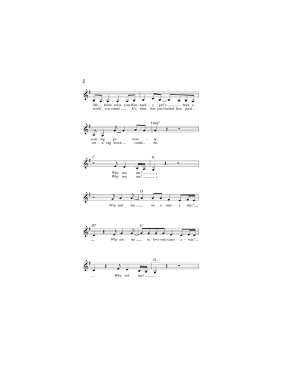 Why Not Me Piano scores gallery preview page 2