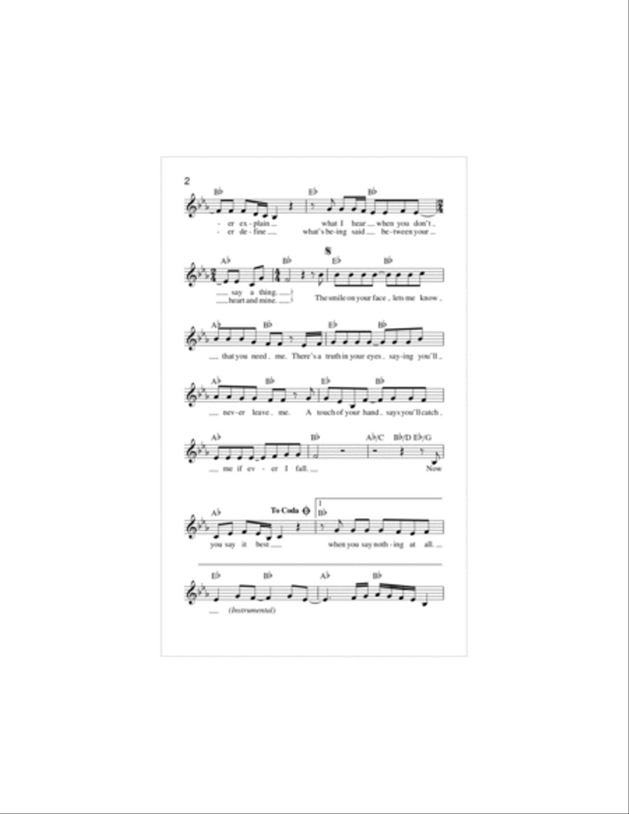 When You Say Nothing At All Piano scores gallery preview page 2
