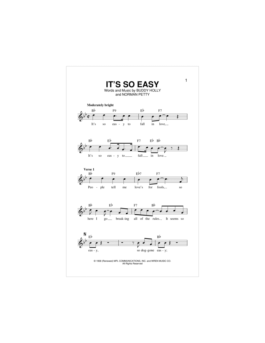 It's So Easy Piano scores gallery preview page 1