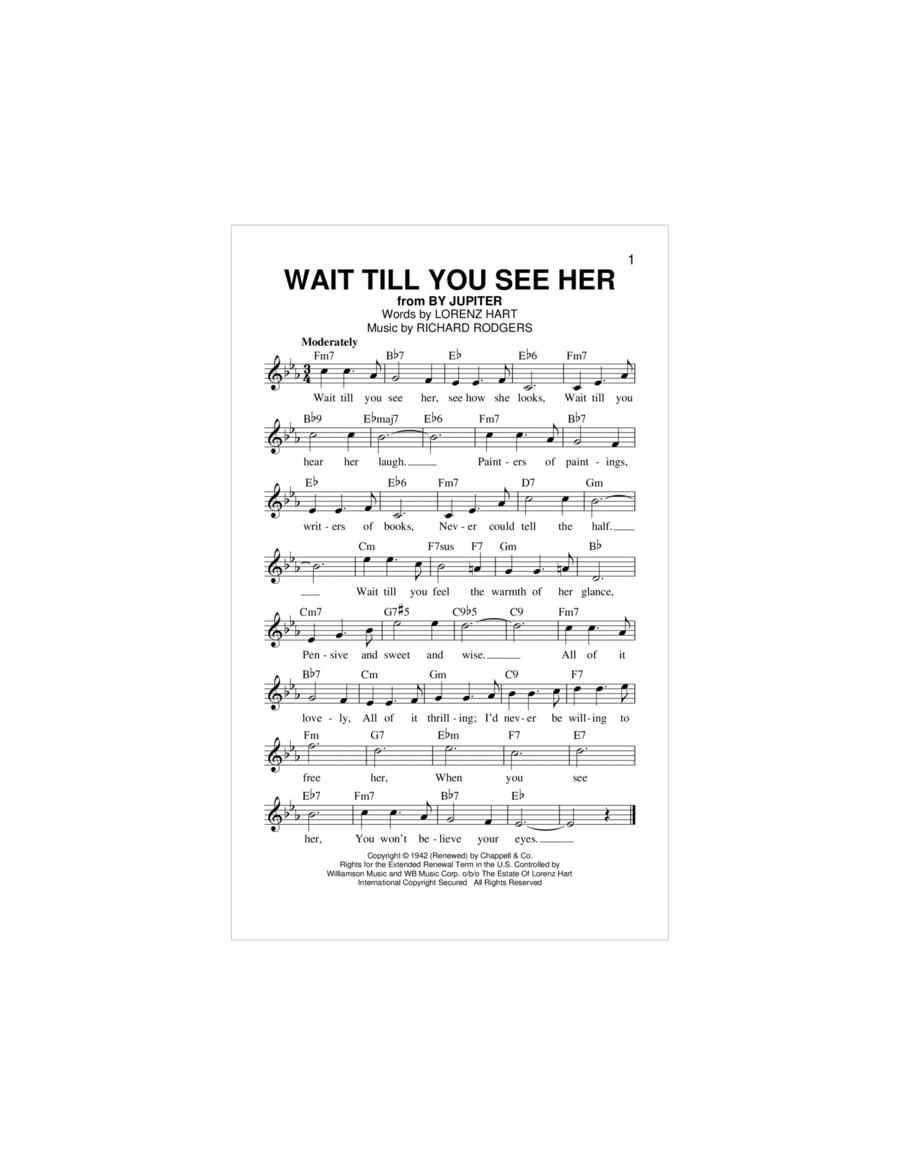 Wait Till You See Her Piano scores gallery preview page 1
