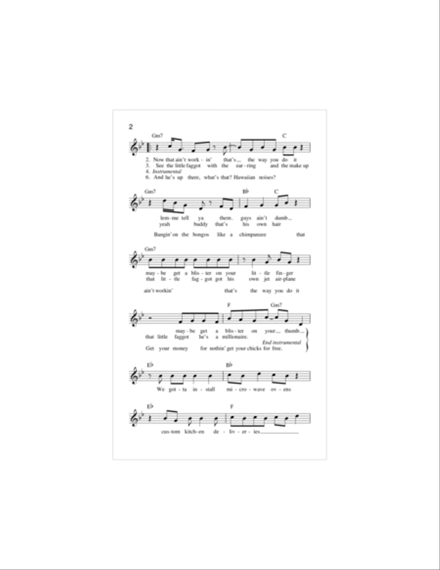 Money For Nothing Piano scores gallery preview page 2