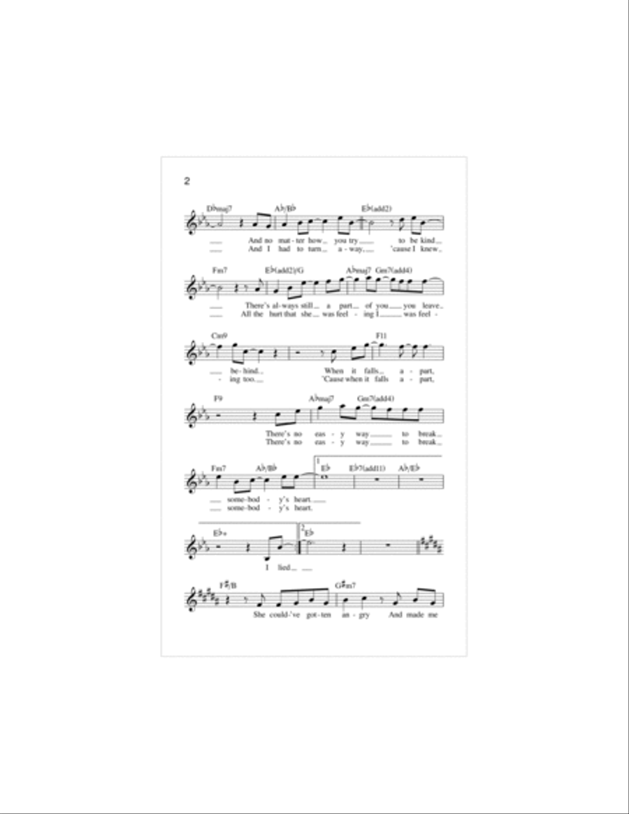There's No Easy Way Piano scores gallery preview page 2