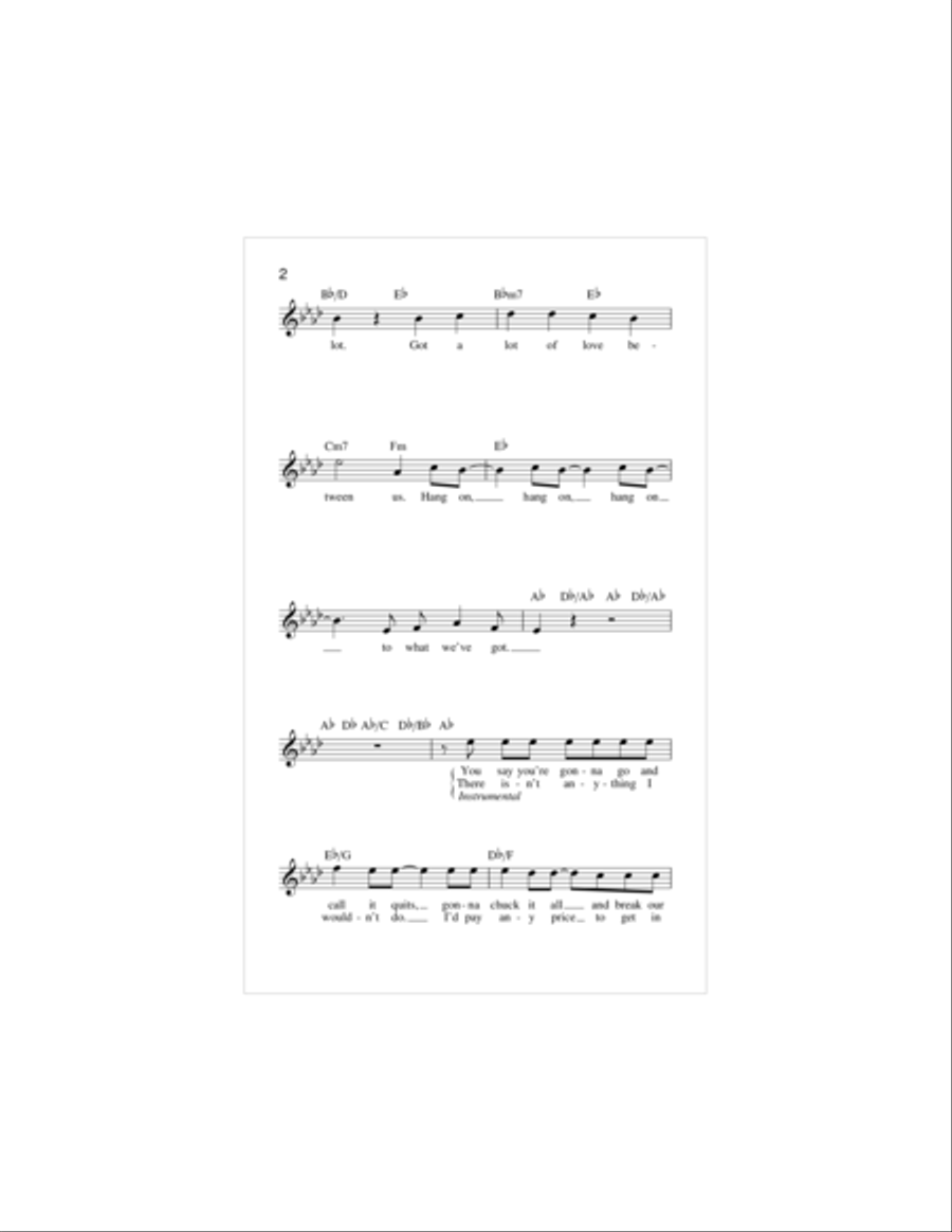 Let's Hang On Piano scores gallery preview page 2